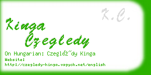 kinga czegledy business card